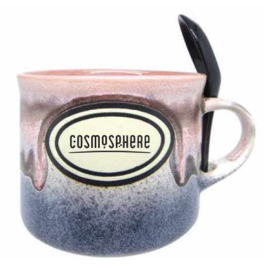 Cosmosphere Soup Mug/Spoon Combo Pink